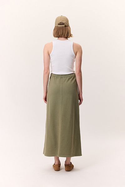 Manuka Wash Effect Bell Skirt Green