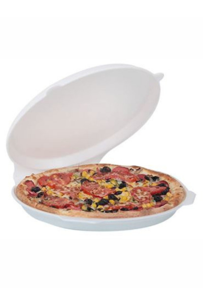 MEZ-PACK Erze Köpük Pizza Kabı 25 Adet Kendinden Kapaklı