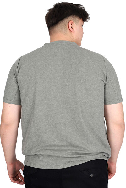 ModeXL Mode XL Μεγάλο Μέγεθος Ανδρικό μπλουζάκι με γιακά Judge Waffle U20036 Χακί