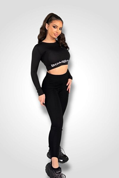 BOMBFIT Colanti Soft Black Strip Premium, banda lata in talie, cu Banda Sub T...