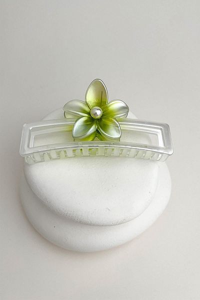 Modex Pearl Detailed Clover Flower Latch Buckle (11cm)