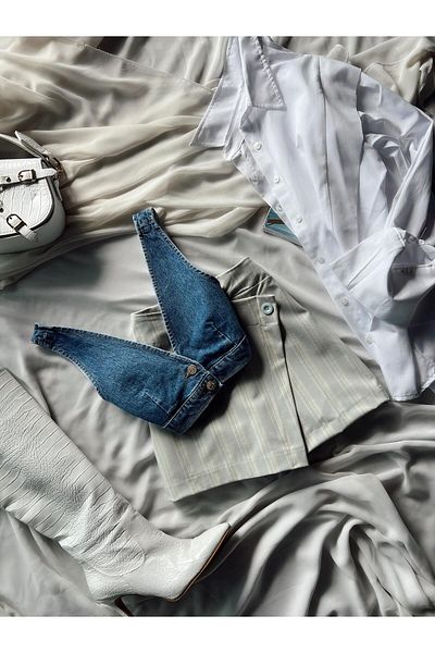 TamSeninTarzin Deysi Button Detailed Short Skirt