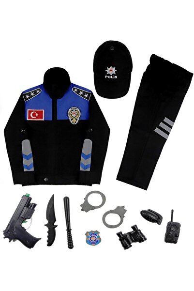 Lizsa Çocuk Sivil Toplum Polis Kostümü Çocuk Sivil Toplum Polis Kıyafeti