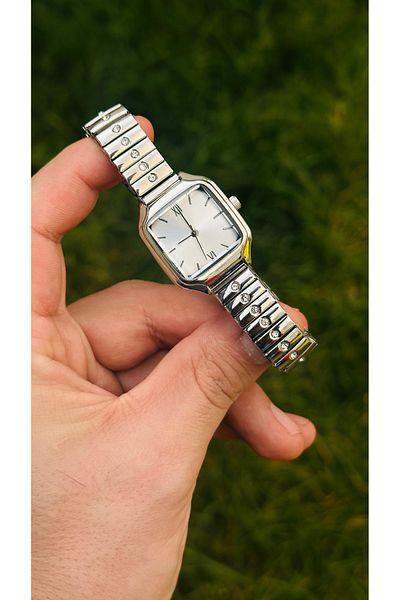pullmarkt سلسلة Stone Elegant - سلسلة كاملة من حجر الحبل - ساعة يد نسائية كلاسيكية بسيطة