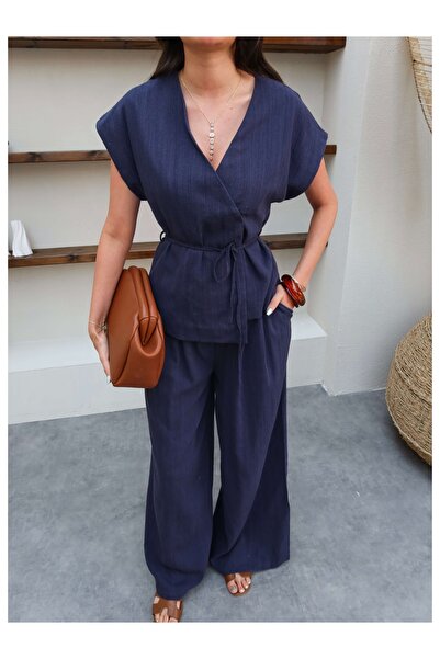 ESRAHELVACI Belted Linen Set