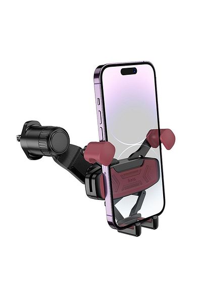 REDz Accessories Suport auto Hoco H66, montare grilă de ventilație, reglare prin gravitație, negru/roșu