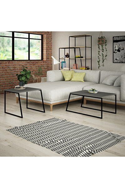 Mourah Home Pal Modern Coffee Table Anthracite Grey Multipurpose H 38cm Dark ...