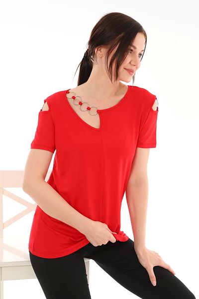 aytemas Blouse with Metal Ring Detail