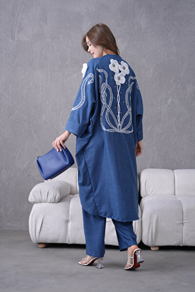 Miss Allos Жіночий комплект з пайєтками, вишивкою квітів та камінням, з бавов...