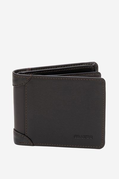 Grande Gd 1747 Real Leather Men's Wallet Brown