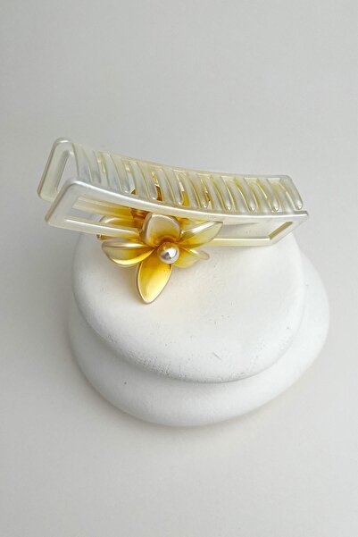 Modex Pearl Detailed Clover Flower Latch Buckle (11cm)