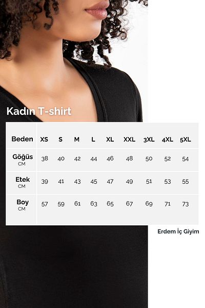 ERDEM İÇ GİYİM Тениска с кръгло деколте Erdem черна 2330