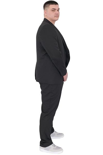 ModeXL Mode XL Large Size Men's Suit Tintin Basic All 24020 Black