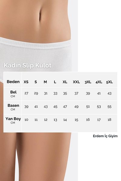 ERDEM İÇ GİYİM Chiloți din bumbac alb Erdem 3 piese 2501