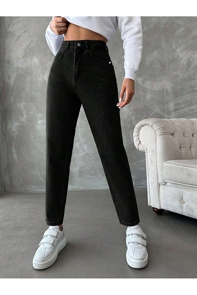 Dema High Waist Cotton Mom Jean