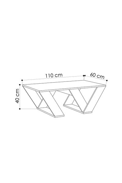 Mourah Home Pipra Modern Coffee Table Oak Multipurpose H 40cm Oak