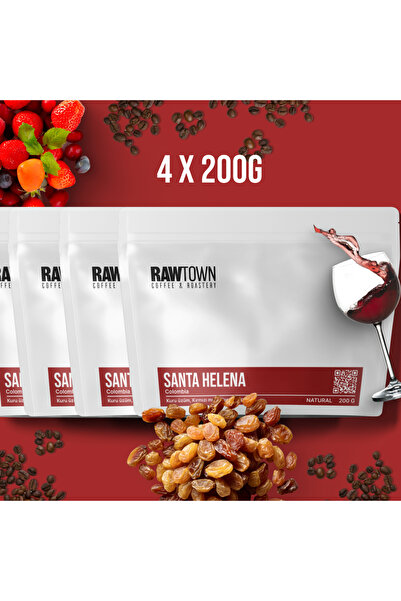 RAWTOWN سانتا هيلينا - كولومبيا - طقم قهوة مفلترة معتمد - 4 × 200 جرام (إجمال...
