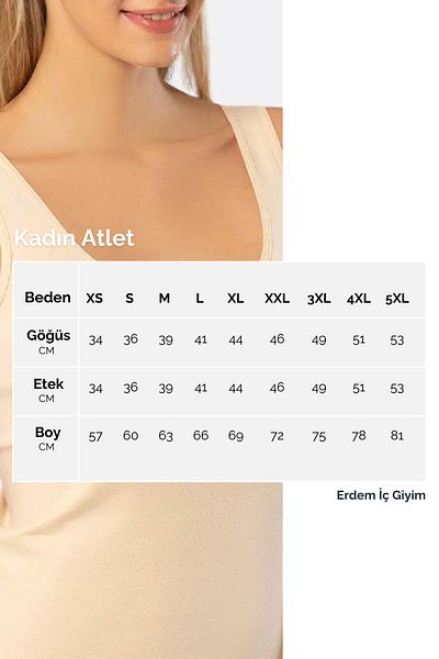 ERDEM İÇ GİYİM Erdem 3-pack Skin Rib Athlete 2105