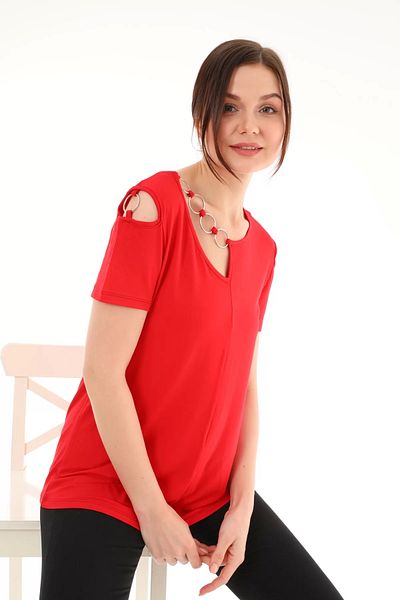 aytemas Blouse with Metal Ring Detail