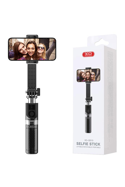 REDz Accessories Selfie Stick XO-SS10, Επεκτεινόμενο τρίποδο, Τηλεχειριστήριο BT 5.2, Περιστρεφόμενο, Μαύρο