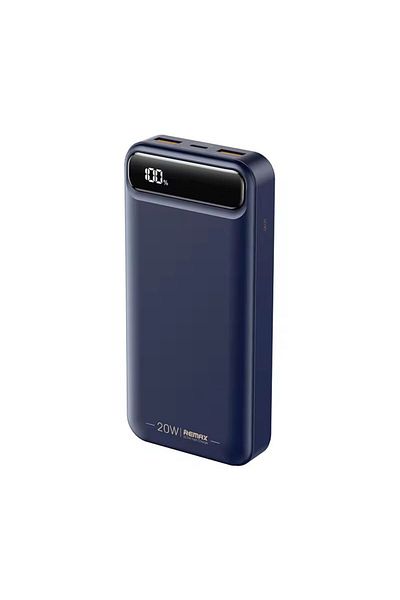 REDz Accessories Baterie Remax RPP-521, 20.000 mAh, încărcare multiplă, Pd QC 20 W, afișaj LED, albastru