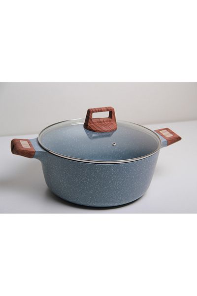 Generic Granite pot with glass lid, size 20