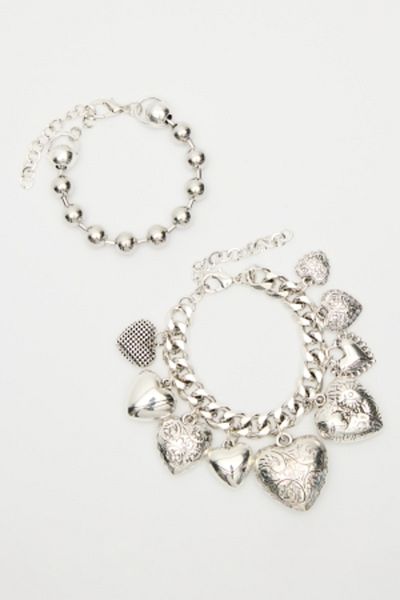 Manuka Heart Charm Bracelet Silver