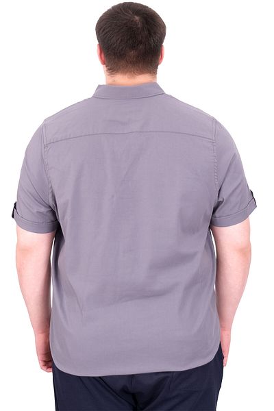ModeXL Mode XL Πουκάμισο μεγάλου μεγέθους κοντομάνικο διπλό καπάκι 20361 ανθρακί