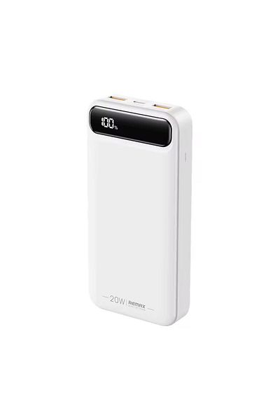 REDz Accessories Remax Rpp-521 Battery, 20,000mah, Multiple Charging, Pd Qc 20w, Led Display, White