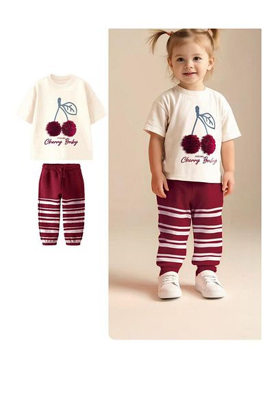 My Kids Wear Colorful Patterned Children's Bottom and Top Set