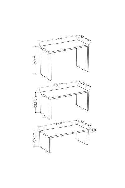 Mourah Home Kanta Modern Coffee Table White Multipurpose White
