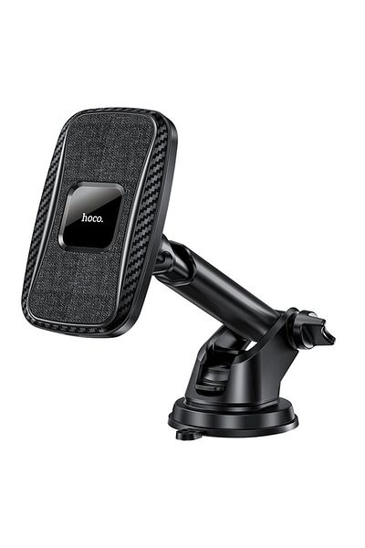 REDz Accessories Suport auto magnetic, Hoco CA75, încărcare wireless 15W, montare pe bord sau grila de ventilație, rotativ, negru