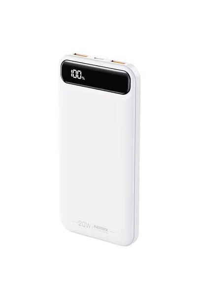 REDz Accessories Remax Rpp-520 Battery, 10,000mah, Multiple Charging, Pd Qc 20w, Led Display, White