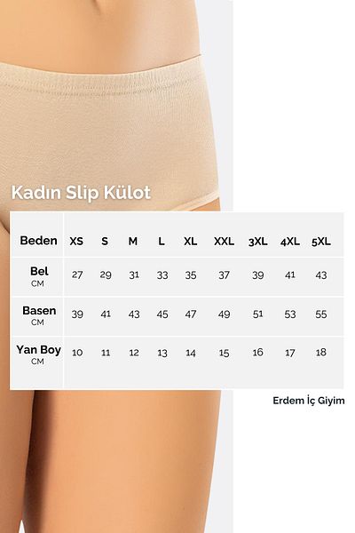 ERDEM İÇ GİYİM Chiloți cu nervuri Erdem Ten 2500