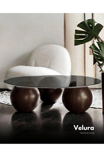Velura Home & Living Modern Orta Sehpa & Küre Sehpa & Top Sehpa & Cam Sehpa Y...