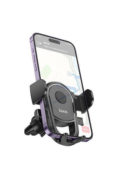 REDz Accessories Suport auto cu cleme, Gravity, Hoco H6, rotație 360°, grilă de ventilație, negru