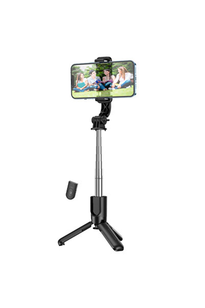REDz Accessories Stick selfie cu trepied Hoco K17, telecomandă Bluetooth, ext...
