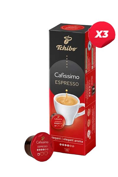 Tchibo Cafissimo Espresso Elegant Aroma 10 capsules 100% Arabica X3