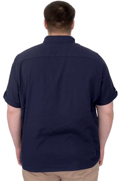 ModeXL Mode XL Ανδρικό πουκάμισο Gabardine Everyday Essentials U25602 Navy Blue