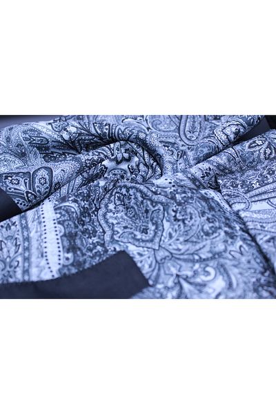 ALREMİYA Ethnic Pattern Cotton Shawl White Black