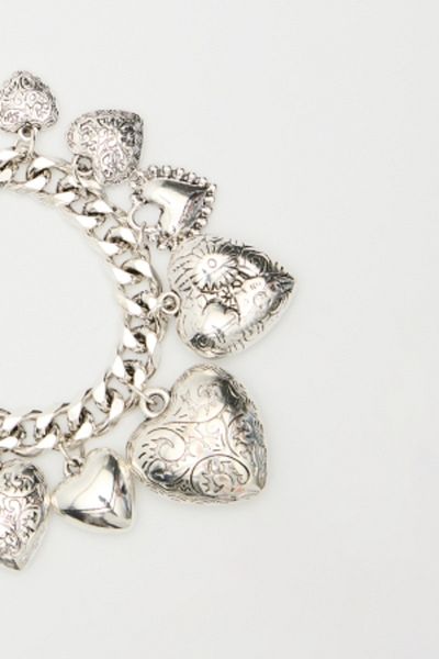 Manuka Heart Charm Bracelet Silver