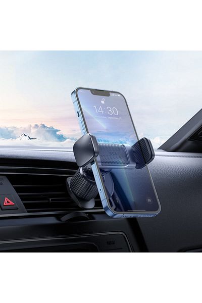 REDz Accessories Suport auto cu cleme, Hoco CA110, grilă de ventilație, rotație 360°, negru