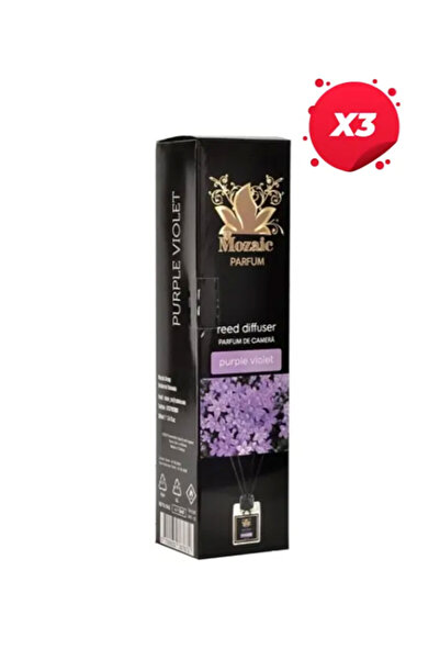 Mozaik Odorizant de cameră Mozaic Purple Violet cu bețișoare, 100ml x3
