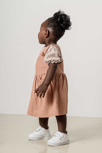 bombe Baby Kids Brick-Brown Cotton 2-Piece Set First Ben Trend Fashion Bottom Top Set