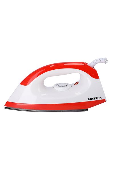 KRYPTON مكواة جافة ثقيلة بقوة 1200 واط - قاعدة تيفلون غير لاصقة، ترموستات قابلة للتعديل، حماية من الحرارة الزائدة