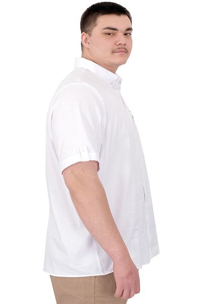 ModeXL Mode XL Large Size Men's Gabardine Shirt Everyday Essentials U25602 White