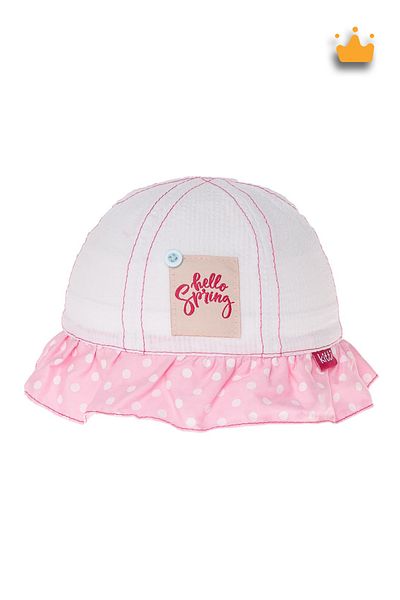 Kitti 1-4 Years 46cm Girl's Summer Patterned Fedora Hat White Y 212001