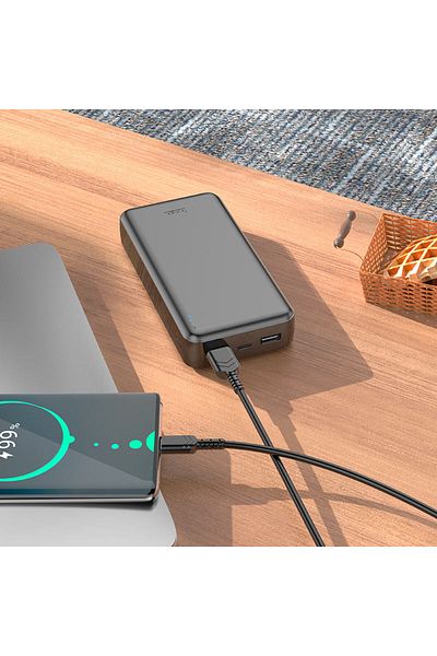 REDz Accessories Hoco J100a External Battery, 2 X Usb, Ultra-thin, 20000mah, Led Display, Black