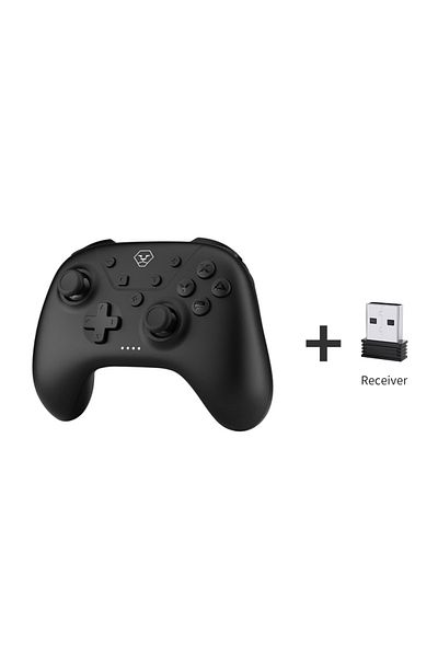 Choice وحدة تحكم لاسلكية Aolion باللون الأسود مع جهاز استقبال لجهاز Nintendo Switch Controller Pro Gamepad Turbo Func