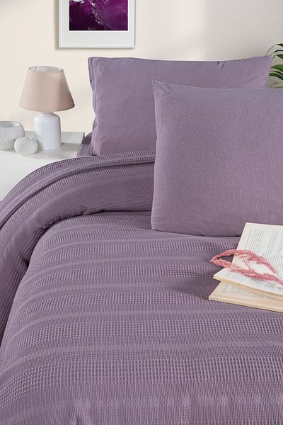 Home Still PIKE SUMMER LINEN 2 PERSONS, PURPLE